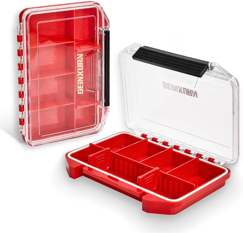 GEINXURN IPX4 Waterproof Small Storage Parts Organizer, Small Parts Case with Removable Dividers, Screwdriver Bit Set Box(2 Boxes) - Image 1